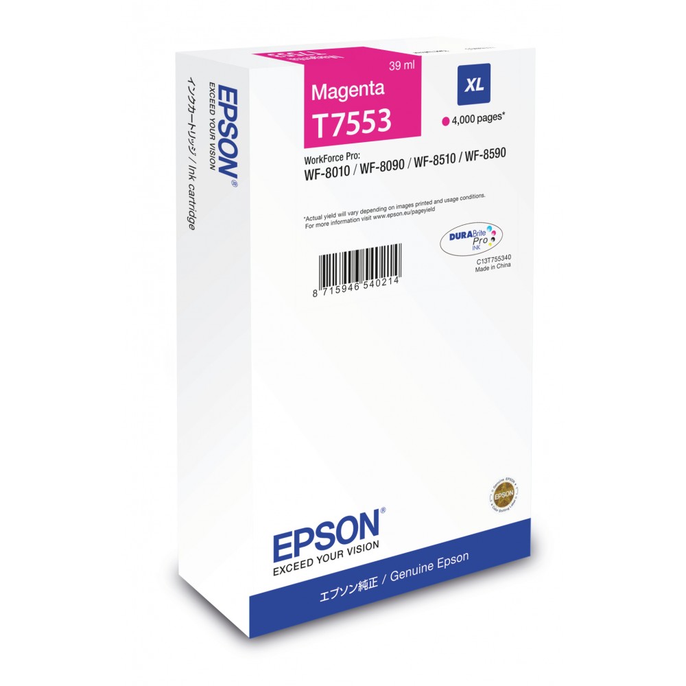 EPSON Cartucho Magenta XL 4000p WF-8xxx