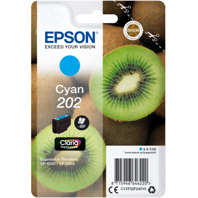 EPSON Singlepack Cyan 202 Claria Premium Ink
