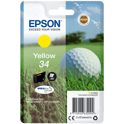 EPSON Singlepack Yellow 34 DURABrite Ultra Ink